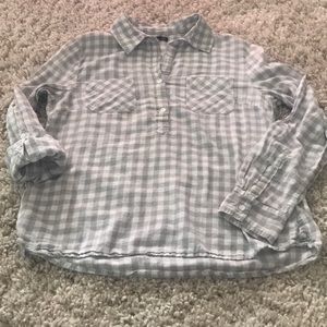 Gap Half Button Down Shirt gingham